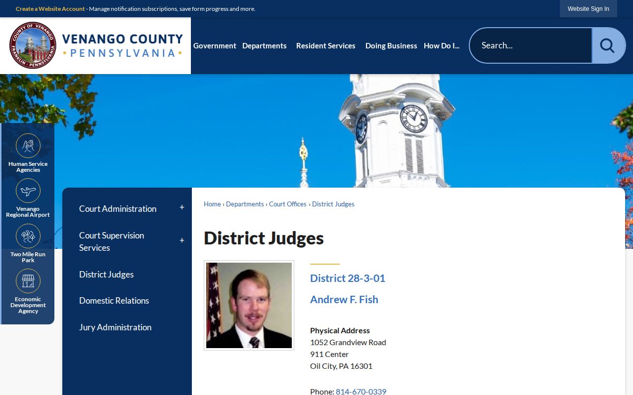 Venango County court records used to verify a 24 hour jail release